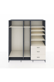 Kronos Dolap 9 Raflı 3 Çekmeceli 3 Askılı 220x59x243 - S784M064V13C