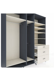 Kronos Dolap 9 Raflı 3 Çekmeceli 3 Askılı 220x59x243 - S784M064V13C