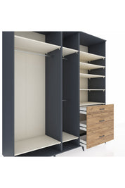 Kronos Dolap 9 Raflı 3 Çekmeceli 3 Askılı 220x59x243 - S784M064V15C
