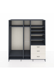 Kronos Dolap 9 Raflı 3 Çekmeceli 3 Askılı 220x59x243 - S784M064V16C