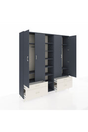 Hyperion Dolap 12 Raflı 4 Çekmeceli 2 Askılı 220x44x243 - S553M001V16B