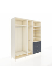Kronos Dolap 9 Raflı 3 Çekmeceli 3 Askılı 220x59x243 - S784M064V05C