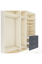 Kronos Dolap 9 Raflı 3 Çekmeceli 3 Askılı 220x59x243 - S784M064V05C