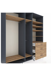 Kronos Dolap 9 Raflı 3 Çekmeceli 3 Askılı 220x59x243 - S784M064V12C
