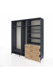 Kronos Dolap 9 Raflı 3 Çekmeceli 3 Askılı 220x59x243 - S784M064V18C