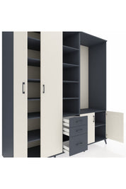 Kronos Dolap 13 Raflı 3 Çekmeceli 4 Kapaklı 220x59x243 - S784M066V14C