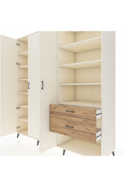 Kronos Dolap 16 Raflı 2 Çekmeceli 3 Kapaklı 220x59x243 - S784M067V06C
