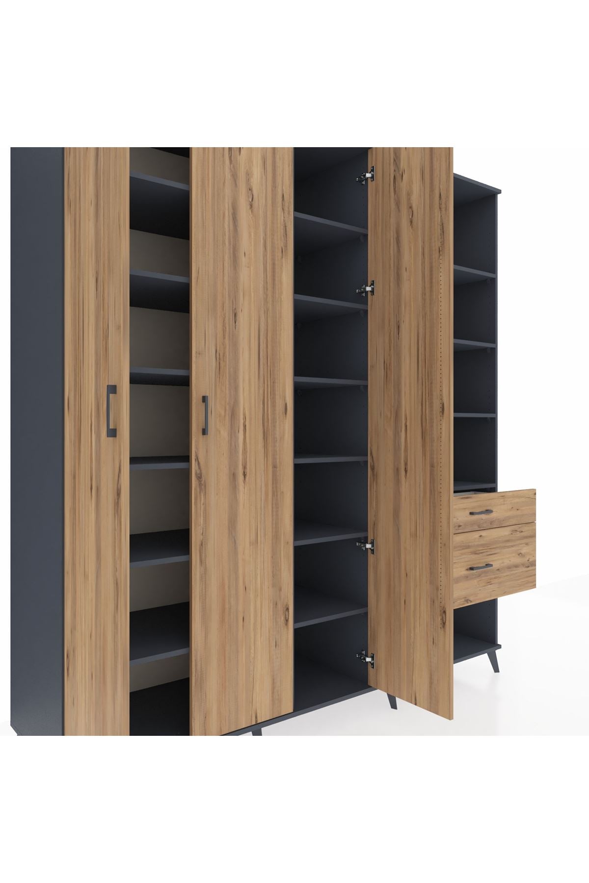 Kronos Dolap 16 Raflı 2 Çekmeceli 3 Kapaklı 220x59x243 - S784M067V12C