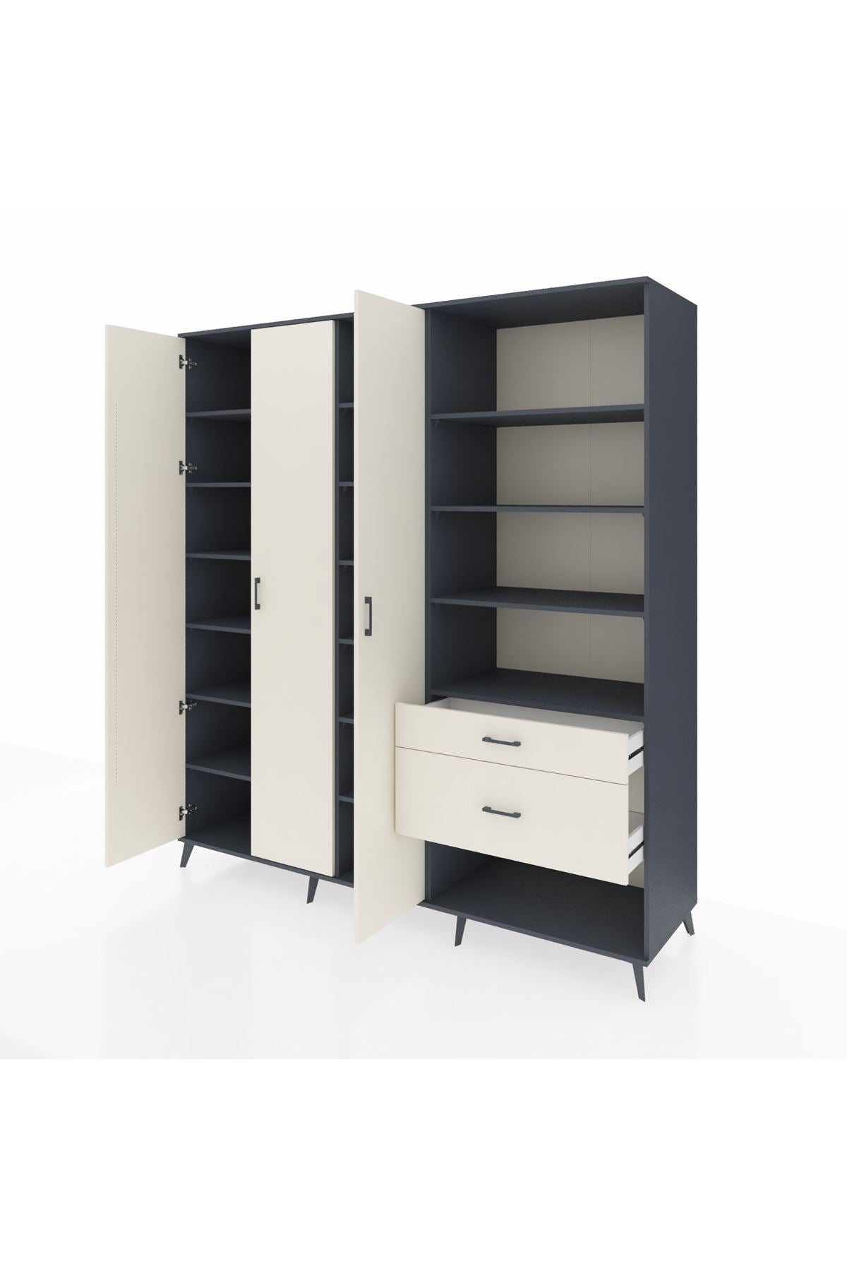 Kronos Dolap 16 Raflı 2 Çekmeceli 3 Kapaklı 220x59x243 - S784M067V13C