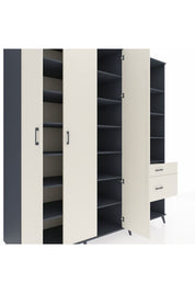 Kronos Dolap 16 Raflı 2 Çekmeceli 3 Kapaklı 220x59x243 - S784M067V13C