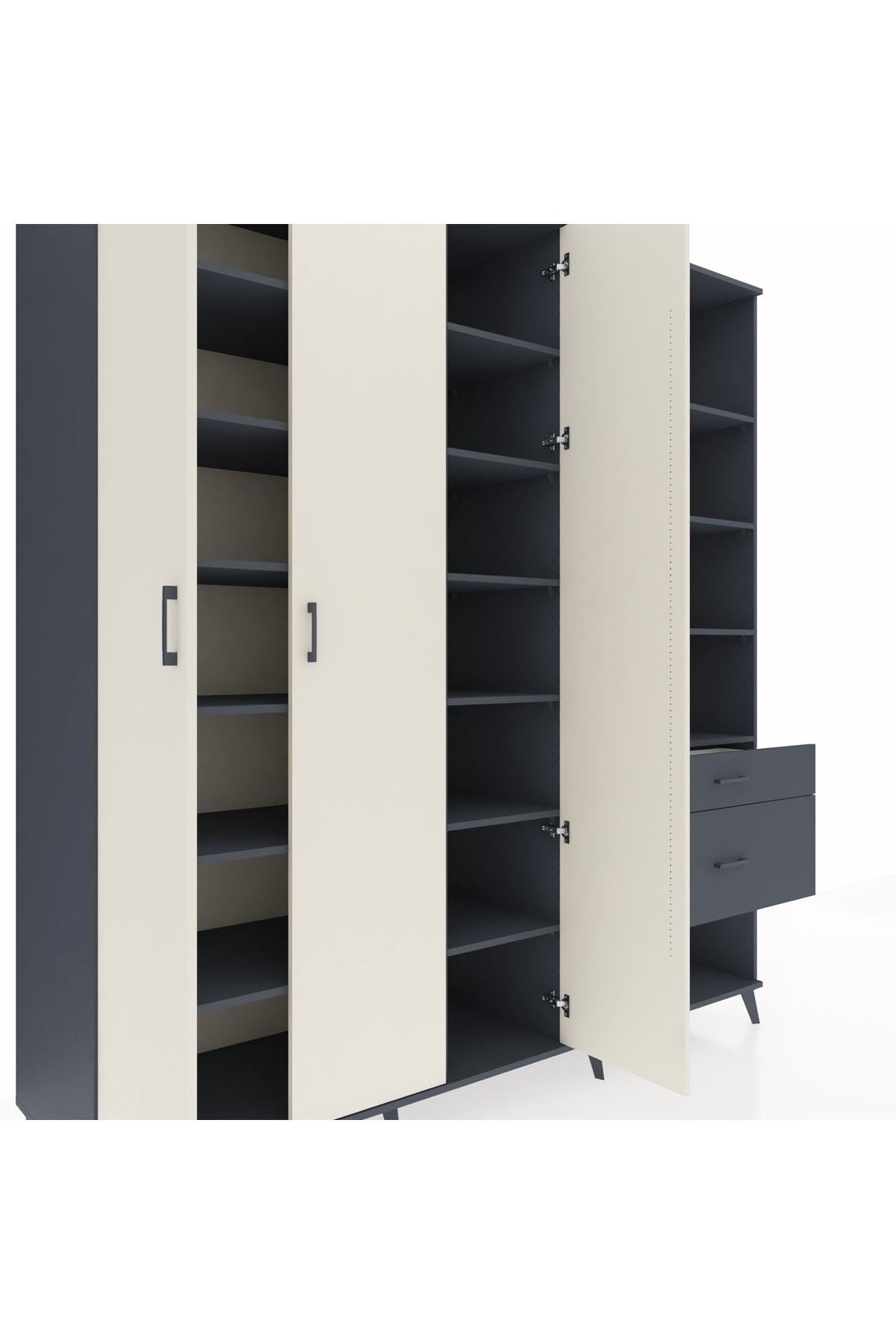 Kronos Dolap 16 Raflı 2 Çekmeceli 3 Kapaklı 220x59x243 - S784M067V14C