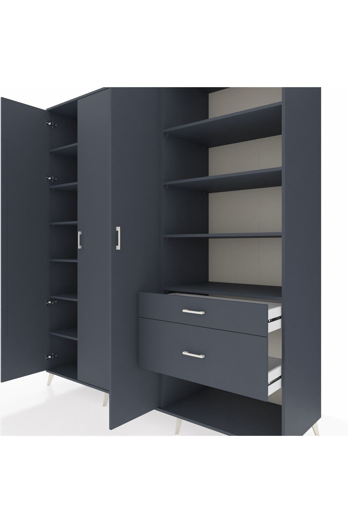 Kronos Dolap 16 Raflı 2 Çekmeceli 3 Kapaklı 220x59x243 - S784M067V17C