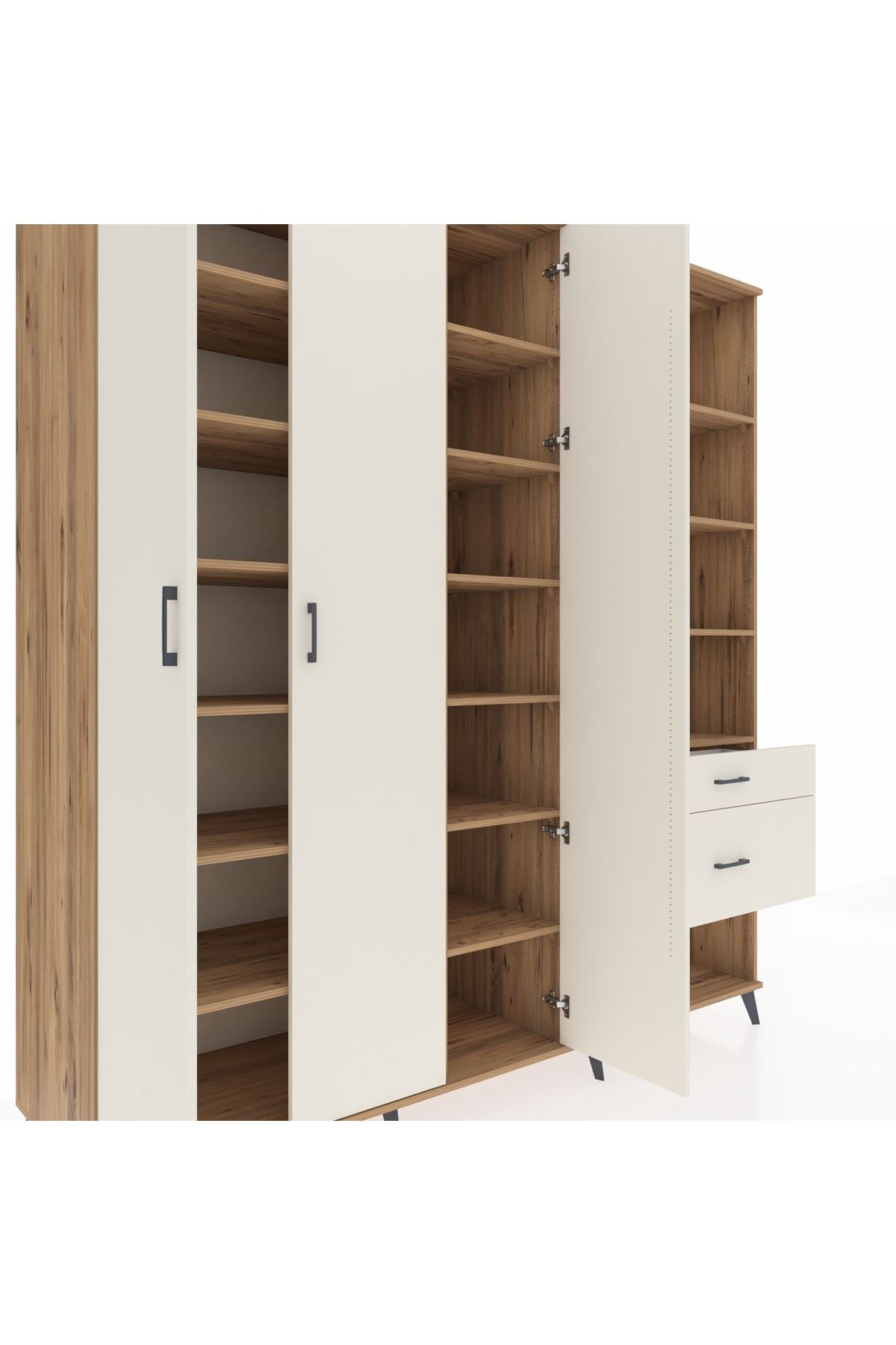 Kronos Dolap 16 Raflı 2 Çekmeceli 3 Kapaklı 220x59x243 - S784M067V22C