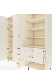 Kronos Dolap 14 Raflı 4 Çekmeceli 4 Kapaklı 220x59x243 - S784M068V04C