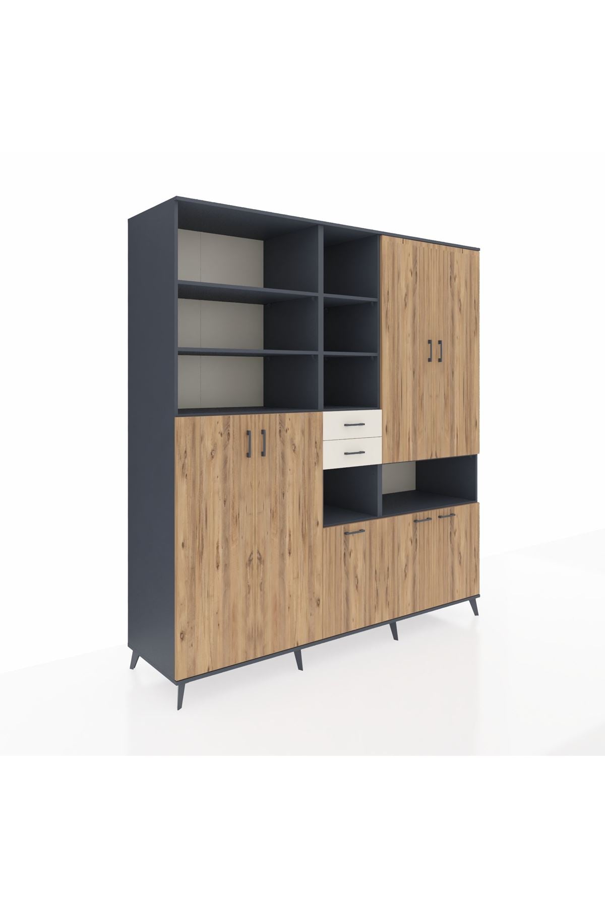 Kronos Dolap 17 Raflı 2 Çekmeceli 7 Kapaklı 220x59x243 - S784M071V10C