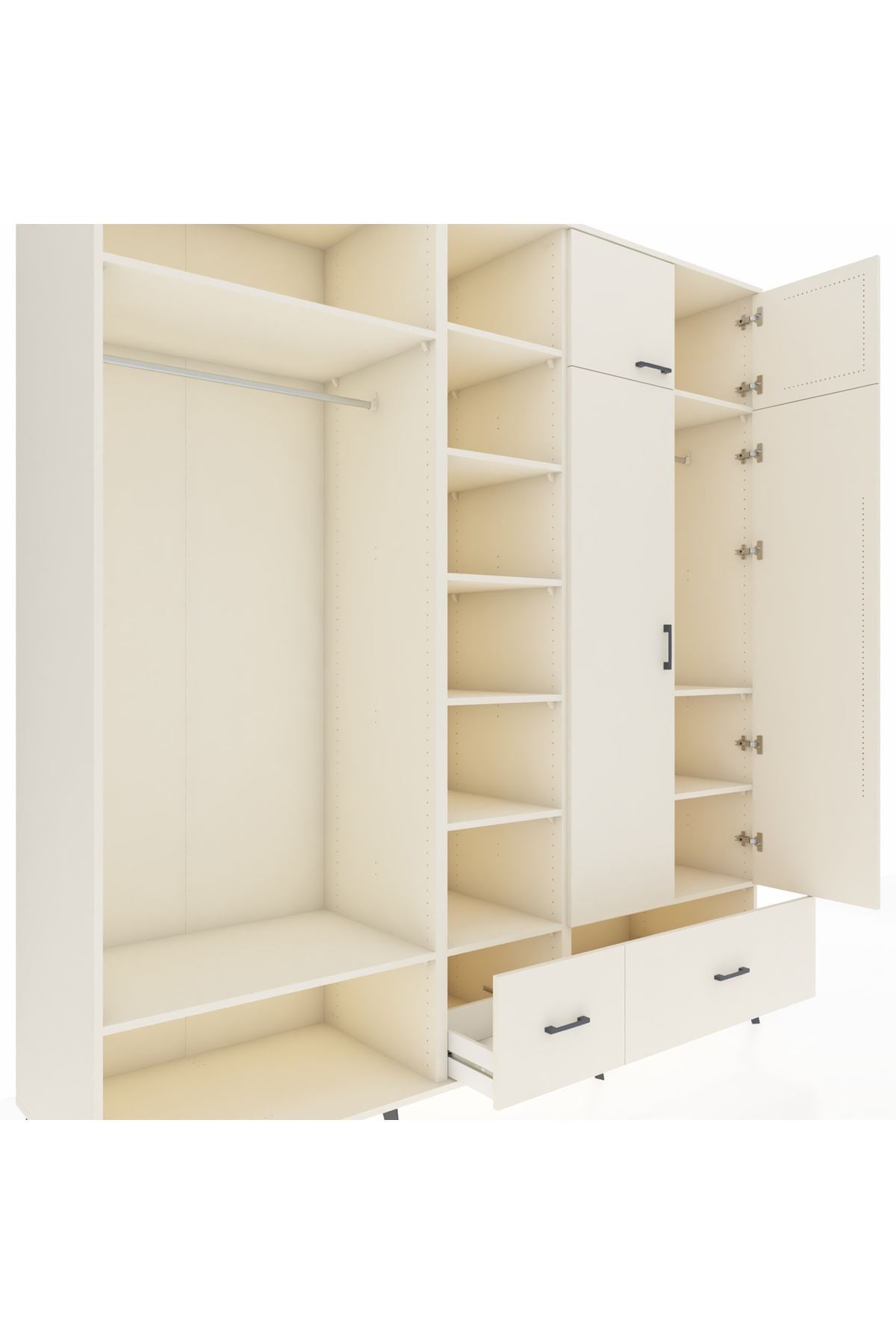 Kronos Dolap 12 Raflı 2 Çekmeceli 2 Askılı 220x59x243 - S784M072V04C