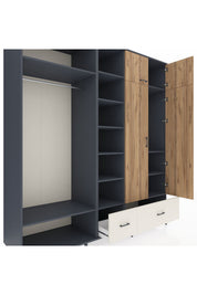 Kronos Dolap 12 Raflı 2 Çekmeceli 2 Askılı 220x59x243 - S784M072V10C
