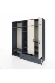 Kronos Dolap 12 Raflı 2 Çekmeceli 2 Askılı 220x59x243 - S784M072V14C