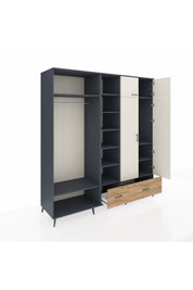 Kronos Dolap 12 Raflı 2 Çekmeceli 2 Askılı 220x59x243 - S784M072V15C
