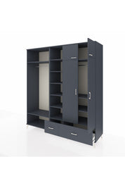 Kronos Dolap 12 Raflı 2 Çekmeceli 2 Askılı 220x59x243 - S784M072V17C