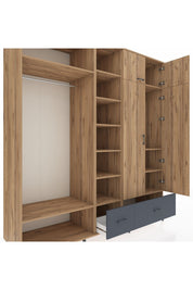 Kronos Dolap 12 Raflı 2 Çekmeceli 2 Askılı 220x59x243 - S784M072V20C