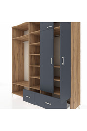 Kronos Dolap 12 Raflı 2 Çekmeceli 2 Askılı 220x59x243 - S784M072V26C