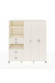 Kronos Dolap 12 Raflı 4 Çekmeceli Tek Askılı 220x59x243 - S784M073V04C