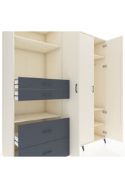 Kronos Dolap 12 Raflı 4 Çekmeceli Tek Askılı 220x59x243 - S784M073V05C
