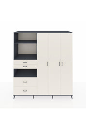 Kronos Dolap 12 Raflı 4 Çekmeceli Tek Askılı 220x59x243 - S784M073V13C