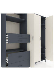 Kronos Dolap 12 Raflı 4 Çekmeceli Tek Askılı 220x59x243 - S784M073V14C