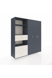 Kronos Dolap 12 Raflı 4 Çekmeceli Tek Askılı 220x59x243 - S784M073V16C