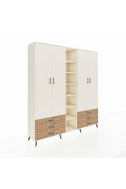 Hyperion Dolap 13 Raflı 6 Çekmeceli 2 Askılı 220x44x243 - S553M002V06B
