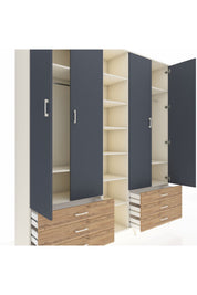 Hyperion Dolap 13 Raflı 6 Çekmeceli 2 Askılı 220x44x243 - S553M002V09B