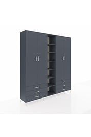 Hyperion Dolap 13 Raflı 6 Çekmeceli 2 Askılı 220x44x243 - S553M002V17B