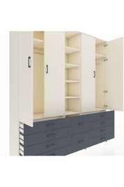 Hyperion Dolap 9 Raflı 10 Çekmeceli 2 Askılı 220x44x243 - S553M003V05B