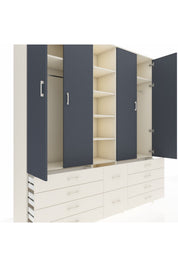 Hyperion Dolap 9 Raflı 10 Çekmeceli 2 Askılı 220x44x243 - S553M003V07B