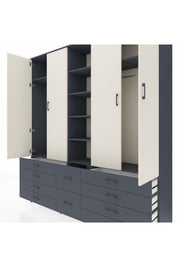 Hyperion Dolap 9 Raflı 10 Çekmeceli 2 Askılı 220x44x243 - S553M003V14B