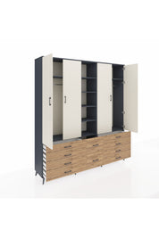 Hyperion Dolap 9 Raflı 10 Çekmeceli 2 Askılı 220x44x243 - S553M003V15B
