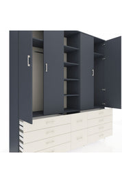 Hyperion Dolap 9 Raflı 10 Çekmeceli 2 Askılı 220x44x243 - S553M003V16B