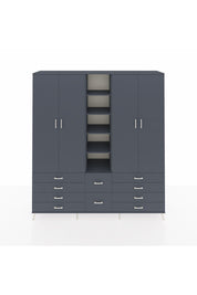 Hyperion Dolap 9 Raflı 10 Çekmeceli 2 Askılı 220x44x243 - S553M003V17B