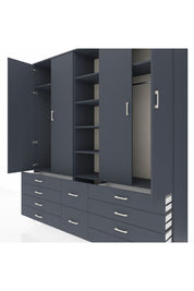 Hyperion Dolap 9 Raflı 10 Çekmeceli 2 Askılı 220x44x243 - S553M003V17B