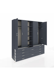 Hyperion Dolap 9 Raflı 10 Çekmeceli 2 Askılı 220x44x243 - S553M003V17B