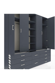 Hyperion Dolap 9 Raflı 10 Çekmeceli 2 Askılı 220x44x243 - S553M003V17B