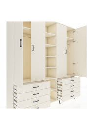 Hyperion Dolap 10 Raflı 8 Çekmeceli 2 Askılı 220x44x243 - S553M004V04B