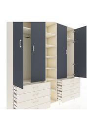 Hyperion Dolap 10 Raflı 8 Çekmeceli 2 Askılı 220x44x243 - S553M004V07B