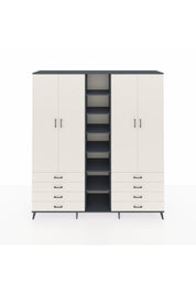 Hyperion Dolap 10 Raflı 8 Çekmeceli 2 Askılı 220x44x243 - S553M004V13B