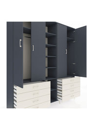 Hyperion Dolap 10 Raflı 8 Çekmeceli 2 Askılı 220x44x243 - S553M004V16B
