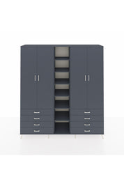 Hyperion Dolap 10 Raflı 8 Çekmeceli 2 Askılı 220x44x243 - S553M004V17B