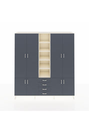 Hyperion Dolap 17 Raflı 4 Çekmeceli 8 Kapaklı 220x44x243 - S553M005V08B