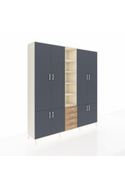 Hyperion Dolap 17 Raflı 4 Çekmeceli 8 Kapaklı 220x44x243 - S553M005V09B
